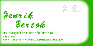 henrik bertok business card